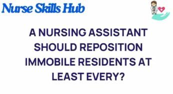 How Often Should Nursing Assistants Reposition Immobile Residents?