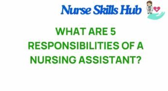 Unveiling the Essential Responsibilities of a Nursing Assistant