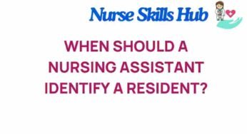 Unraveling the Moments: When Should a Nursing Assistant Identify a Resident?